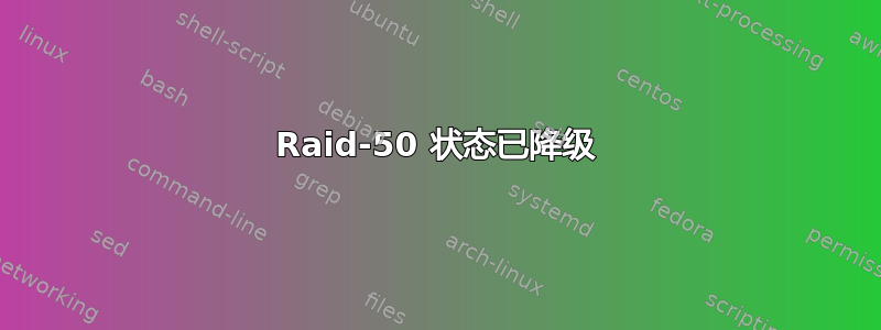 Raid-50 状态已降级