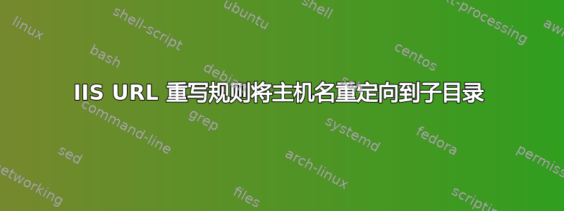 IIS URL 重写规则将主机名重定向到子目录