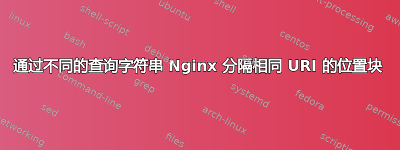 通过不同的查询字符串 Nginx 分隔相同 URI 的位置块