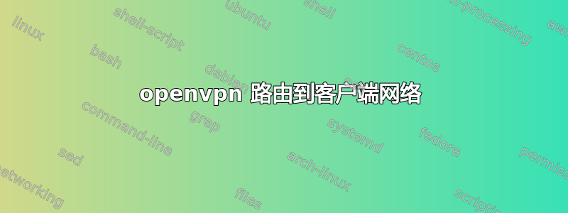 openvpn 路由到客户端网络