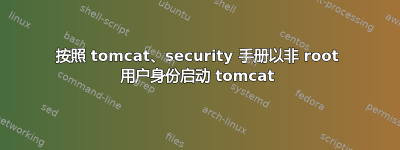 按照 tomcat、security 手册以非 root 用户身份启动 tomcat