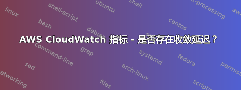 AWS CloudWatch 指标 - 是否存在收敛延迟？