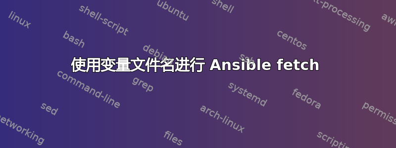 使用变量文件名进行 Ansible fetch