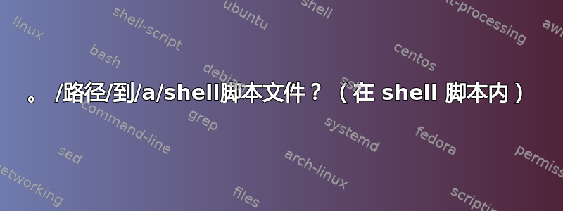 。 /路径/到/a/shell脚本文件？ （在 shell 脚本内）