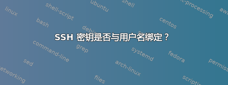 SSH 密钥是否与用户名绑定？