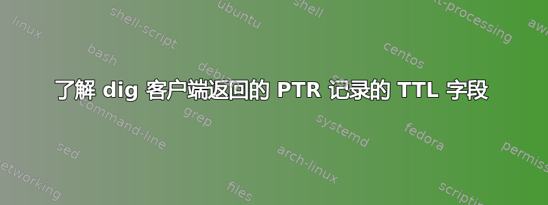 了解 dig 客户端返回的 PTR 记录的 TTL 字段