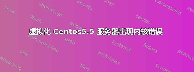 虚拟化 Centos5.5 服务器出现内核错误