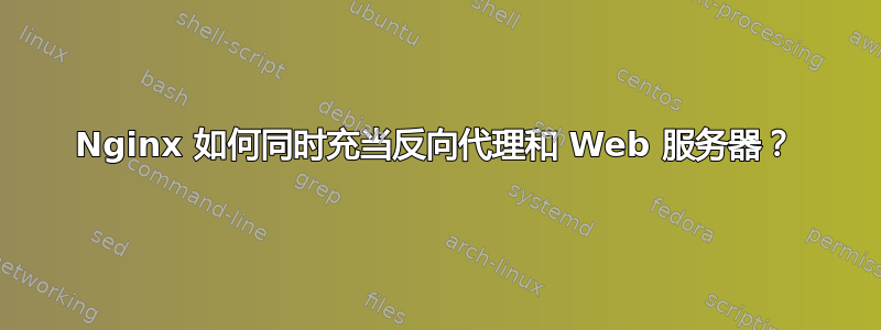 Nginx 如何同时充当反向代理和 Web 服务器？