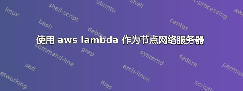 使用 aws lambda 作为节点网络服务器