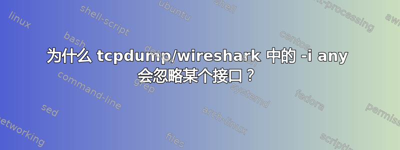 为什么 tcpdump/wireshark 中的 -i any 会忽略某个接口？