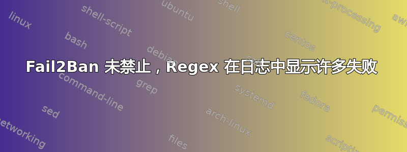 Fail2Ban 未禁止，Regex 在日志中显示许多失败