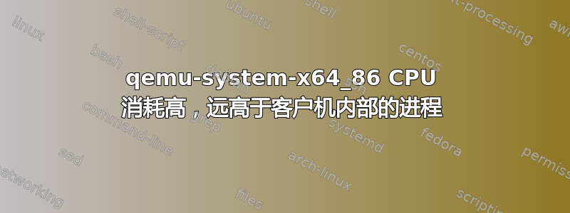 qemu-system-x64_86 CPU 消耗高，远高于客户机内部的进程