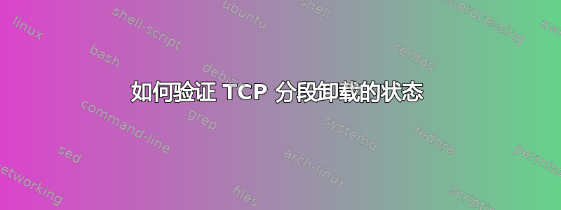 如何验证 TCP 分段卸载的状态