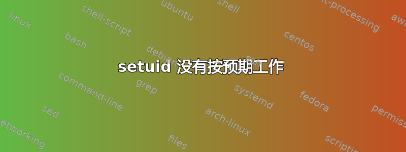 setuid 没有按预期工作