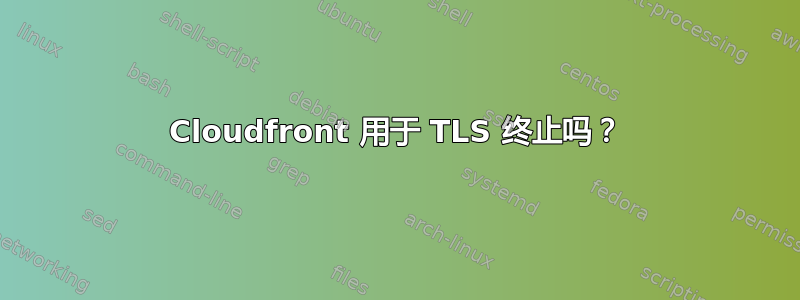 Cloudfront 用于 TLS 终止吗？