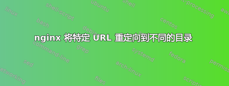 nginx 将特定 URL 重定向到不同的目录