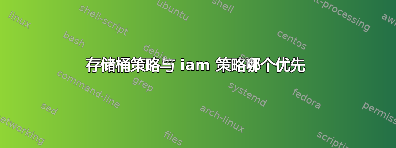 存储桶策略与 iam 策略哪个优先