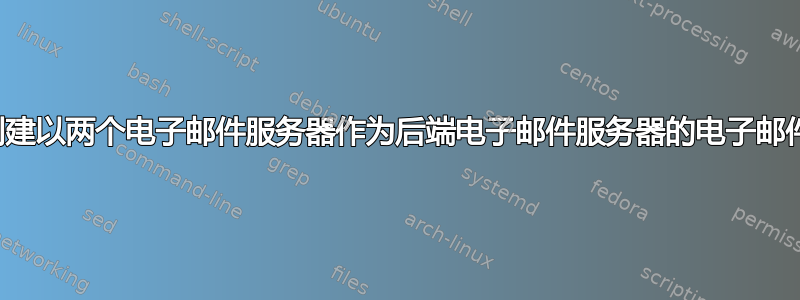 如何创建以两个电子邮件服务器作为后端电子邮件服务器的电子邮件网关