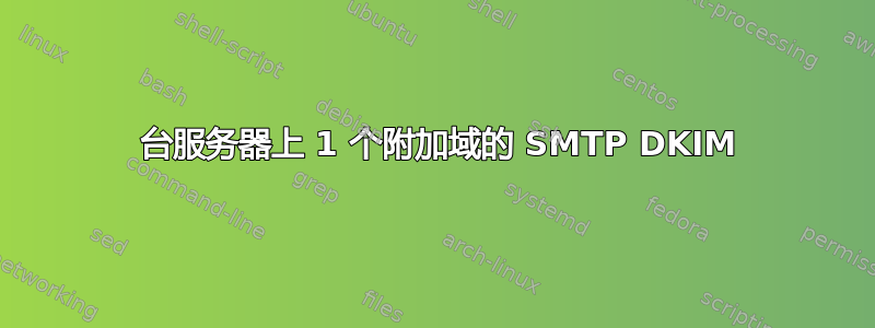 2 台服务器上 1 个附加域的 SMTP DKIM