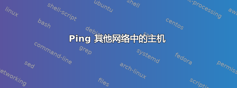 Ping 其他网络中的主机