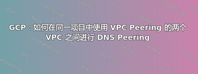 GCP：如何在同一项目中使用 VPC Peering 的两个 VPC 之间进行 DNS Peering