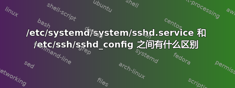 /etc/systemd/system/sshd.service 和 /etc/ssh/sshd_config 之间有什么区别