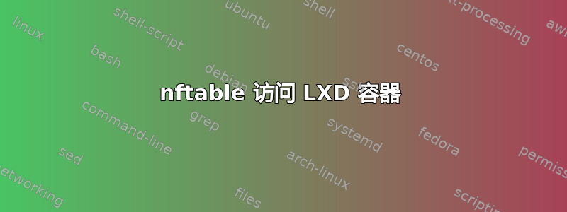 nftable 访问 LXD 容器