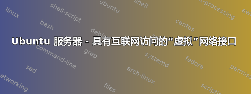 Ubuntu 服务器 - 具有互联网访问的“虚拟”网络接口