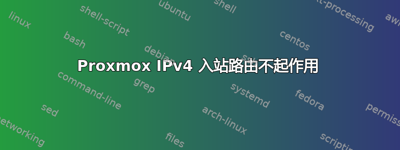 Proxmox IPv4 入站路由不起作用