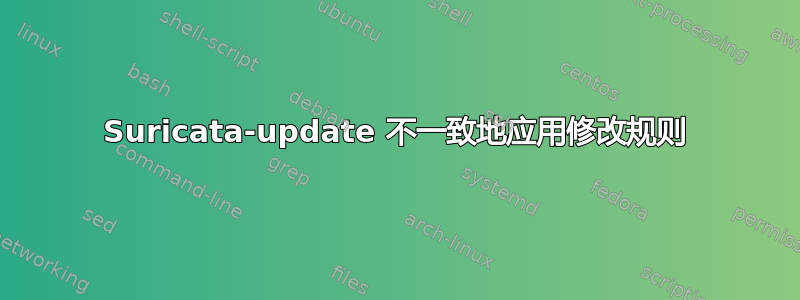 Suricata-update 不一致地应用修改规则