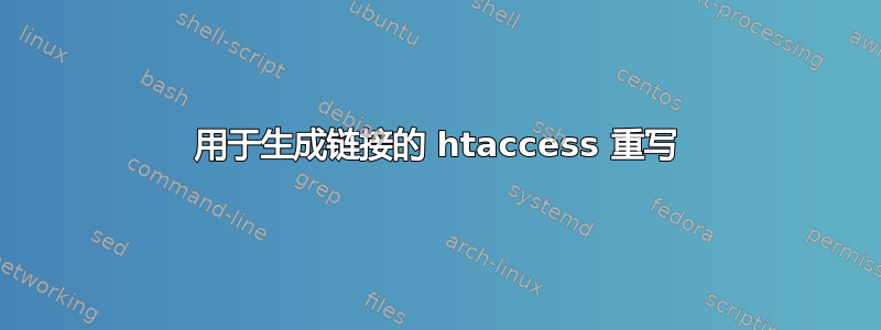 用于生成链接的 htaccess 重写