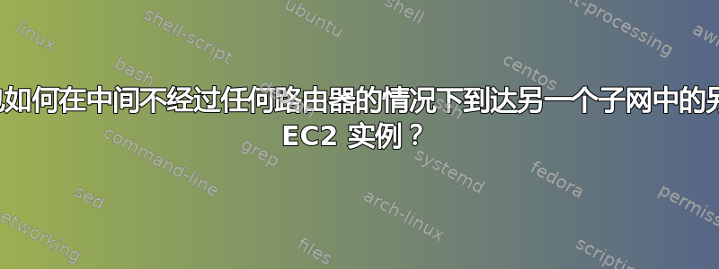 数据包如何在中间不经过任何路由器的情况下到达另一个子网中的另一个 EC2 实例？