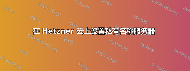 在 Hetzner 云上设置私有名称服务器