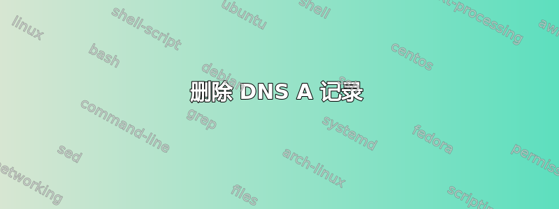 删除 DNS A 记录