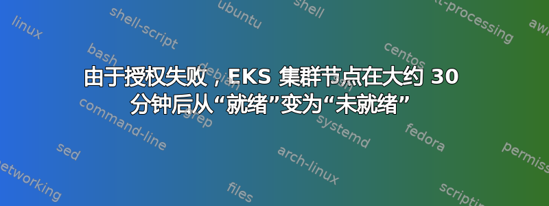 由于授权失败，EKS 集群节点在大约 30 分钟后从“就绪”变为“未就绪”