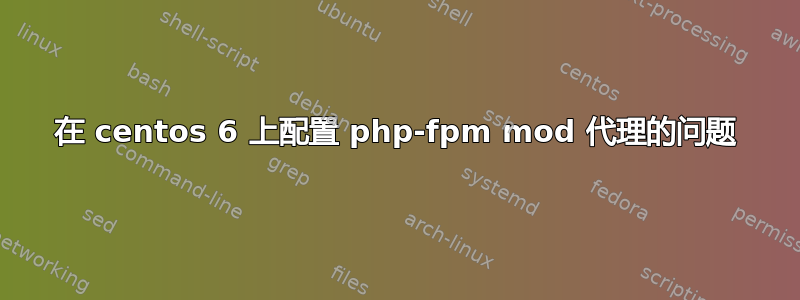 在 centos 6 上配置 php-fpm mod 代理的问题