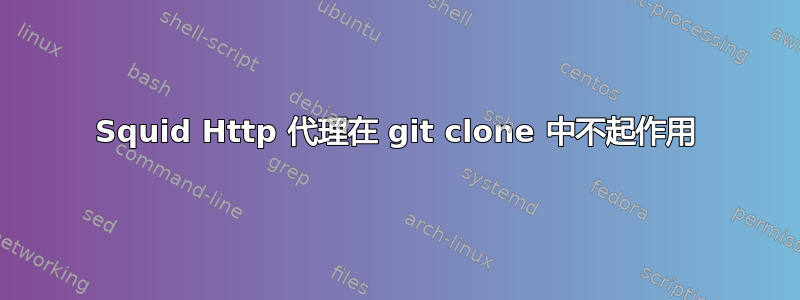 Squid Http 代理在 git clone 中不起作用