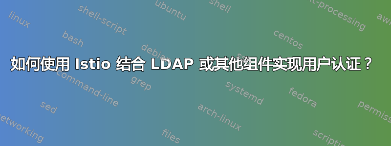 如何使用 Istio 结合 LDAP 或其他组件实现用户认证？