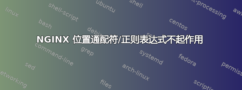 NGINX 位置通配符/正则表达式不起作用