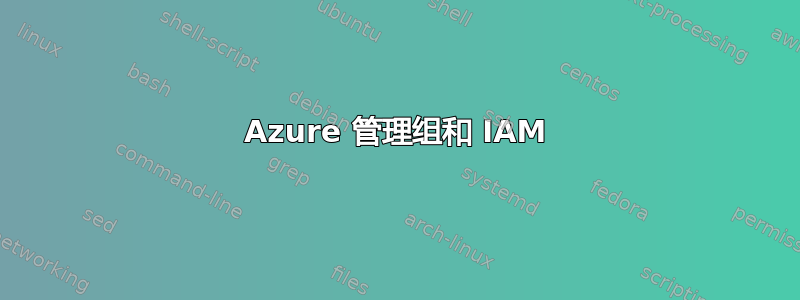 Azure 管理组和 IAM