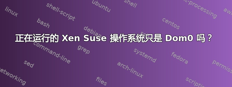 正在运行的 Xen Suse 操作系统只是 Dom0 吗？