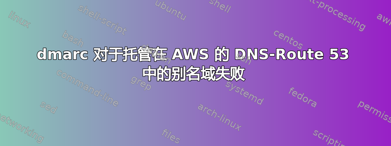 dmarc 对于托管在 AWS 的 DNS-Route 53 中的别名域失败