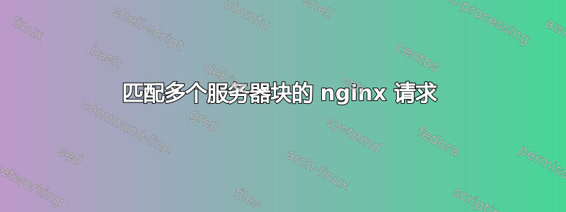 匹配多个服务器块的 nginx 请求