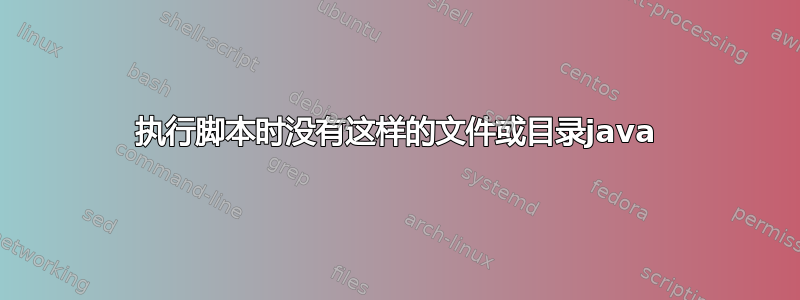 执行脚本时没有这样的文件或目录java