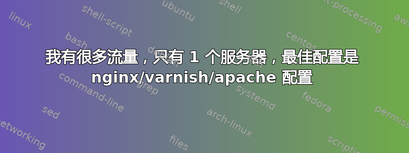 我有很多流量，只有 1 个服务器，最佳配置是 nginx/varnish/apache 配置