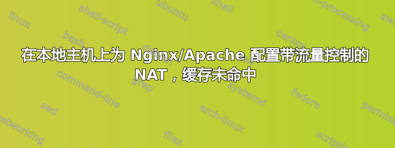 在本地主机上为 Nginx/Apache 配置带流量控制的 NAT，缓存未命中