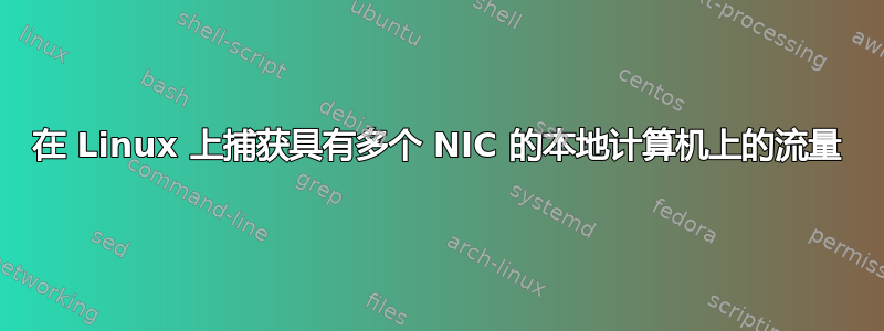 在 Linux 上捕获具有多个 NIC 的本地计算机上的流量