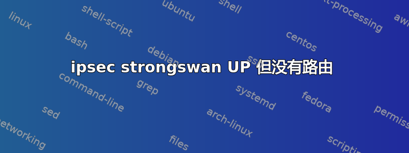 ipsec strongswan UP 但没有路由