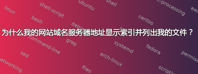 为什么我的网站域名服务器地址显示索引并列出我的文件？