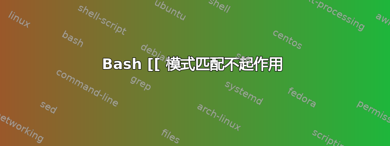 Bash [[ 模式匹配不起作用